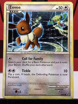 Eevee 48/90 Regular Undaunted Common Pokemon Card TCG HP - Image 3