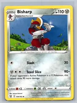 Bisharp 104/163 Uncommon Battle Styles Pokemon Card Near Mint - Image 1