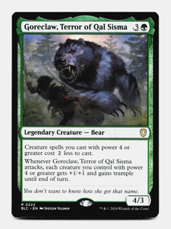 Goreclaw, Terror of Qal Sisma [Commander: Bloomburrow] Magic - MTG BLC 0222 NM - Image 1