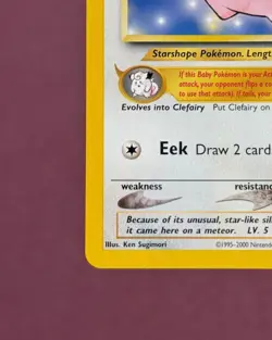 Pokemon 2000 Black Star Promo #31 Cleffa, Wizards of the Coast WOTC Vintage NM - Image 5