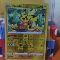 Pikachu 052/196 SWSH11 Lost Origin Reverse Holo English - Image 1