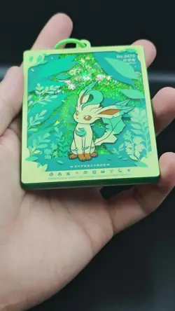 UK Leafeon Eevee Quicksand Display Keychain Pokemon S-Chinese Terastal CSV9.5C - Image 2