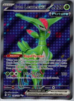 Iron Leaves EX 186/162 Full Art - Temporal Forces - Pokemon Card - NM - Image 1