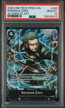 One Piece - Premium Booster Vol. 2 - Roronoa Zoro - OP10-095 - Alt Art - PSA 10 - Image 1