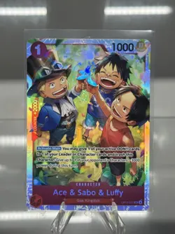 One Piece CCG Ace & Sabo & Luffy Op13-007 Carrying On His Will English Mint - Image 1