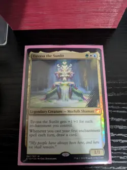 Tuvasa The Sunlit MTG Commander Enchants Custom Deck 100 Cards Sleeved + Deckbox - Image 2