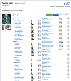 Tuvasa The Sunlit MTG Commander Enchants Custom Deck 100 Cards Sleeved + Deckbox - Image 5