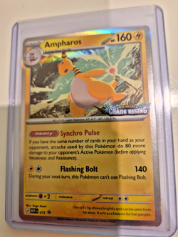 POKEMON - AMPHAROS CHAOS RISING STAMPED PROMO CARD MEP075 - NEAR MINT - Image 2