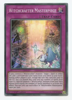 Witchcrafter Masterpiece INCH-EN026 Super Rare Yu-Gi-Oh Card 1st Edition New - Image 1