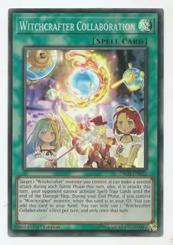 Witchcrafter Collaboration INCH-EN022 Super Rare Yu-Gi-Oh Card 1st Edition New - Image 1
