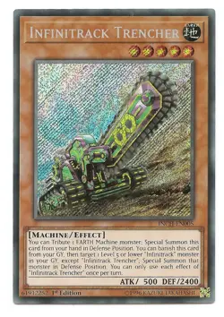 Infinitrack Trencher INCH-EN005 Secret Rare Yu-Gi-Oh Card 1st Edition New - Image 1