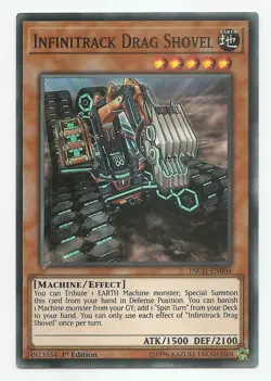 Infinitrack Drag Shovel INCH-EN004 Super Rare Yu-Gi-Oh Card 1st Edition New - Image 1