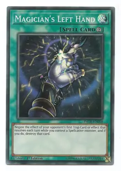 Magician's Left Hand INCH-EN058 Super Rare Yu-Gi-Oh Card 1st Edition New - Image 1