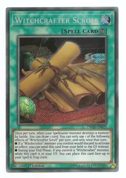 Witchcrafter Scroll INCH-EN025 Secret Rare Yu-Gi-Oh Card 1st Edition New - Image 1