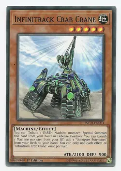 Infinitrack Crab Crane INCH-EN003 Super Rare Yu-Gi-Oh Card 1st Edition New - Image 1