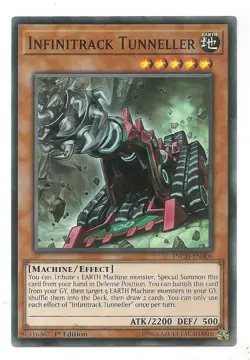 Infinitrack Tunneller INCH-EN006 Super Rare Yu-Gi-Oh Card 1st Edition New - Image 1