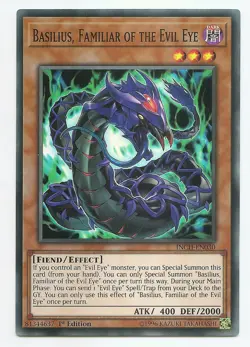 Basilius, Familiar of the Evil Eye INCH-EN030 Super Rare Yu-Gi-Oh Card - Image 1