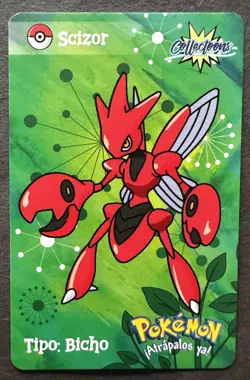 SCIZOR - POKEMON JOHTO COLLECTOONS POKEDEX CCG CARD - Image 1