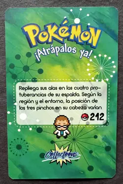 SCIZOR - POKEMON JOHTO COLLECTOONS POKEDEX CCG CARD - Image 2