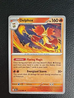 Pokemon TCG - Delphox 013/086 Non Holo Rare Prerelease Chaos Rising Master Set - Image 1