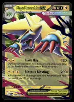 Pokemon Cards Mega Manectric ex 050/132 Mega Evolution Double Rare NM *9 - Image 1