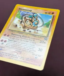 Pokemon 2001 Black Star Promo #37 Hitmontop, Wizards of the Coast Vintage Eng NM - Image 2