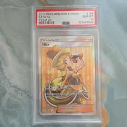 PSA 10 NITA 180 TEAM UP SUN & MOON TRAINER POKEMON GEM MINT - Image 1