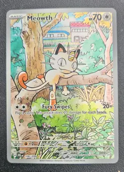 🔥Pokemon TCG Meowth 106/094 – Phantasmal Flames – English IR- MINTY - Image 1