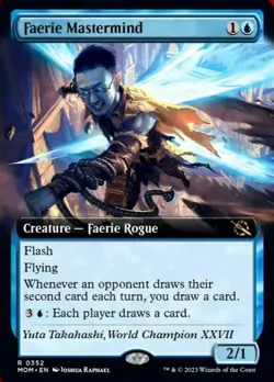 Near Mint x 1 Faerie Mastermind - Foil - Extended Art March of the Machine Varia - Image 1