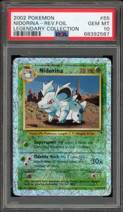 Pokemon Nidorina Legendary Coll. Reverse Holo #55 PSA 10 Gem Mint - Image 1