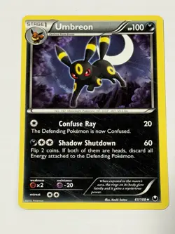 Umbreon 61/108 Dark Explorers Pokemon TCG Non Holo Uncommon MP 2012 - Image 1