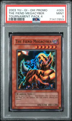 Yugioh PSA 9 2003 the Fiend Megacyber TP4-005 Super Rare Yu-Gi-Oh - Image 1