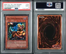 Yugioh PSA 9 2003 the Fiend Megacyber TP4-005 Super Rare Yu-Gi-Oh - Image 2