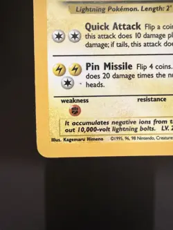ERROR CARD Pokemon Jolteon TCG Holo Card Base Set Jungle 4/64 Misprint - Image 5