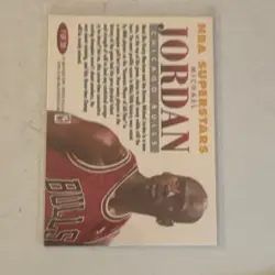 Fleer NBA Superstars Michael Jordan #9 Chicago Bulls Insert Basketball Card - Image 2