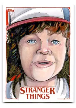 2018 Topps Stranger Things DUSTIN 1/1 Sketch Card by Michael Mastermaker - Image 1