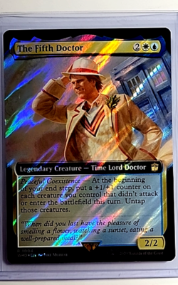 MTG Magic The Gathering Doctor Who Extended Art Surge Foil The Fifth Doctor LP - Image 1