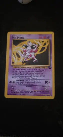Pokemon TCG Mr. Mime 22/64 Non-Holo Card Jungle Set Rare - Image 1