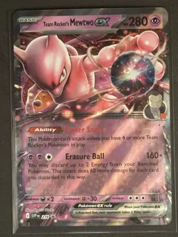 Team Rocket's Mewtwo ex 216 Sv: Scarlet & Violet Promo Cards Holo - Image 1