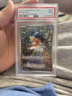 Pokemon TCG Magikarp Holo Card Paldea Evolved Illustration, Rare, PSA 9, 203/193 - Image 1