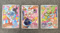 Series 2 First Partner Illustration Galar Grookey 052, Scorbunny 053, Sobble 054 - Image 1