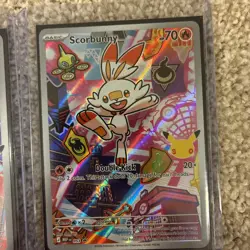 First Partner Illustration Series 2 Grookey 052, Scorbunny 053, Sobble 054 - Image 3