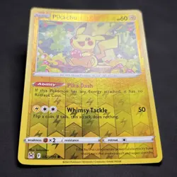 Pikachu 052/196 Common Lost Origin Pokemon Reverse Holo Card - LP - Image 2