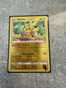 Pikachu 052/196 Lost Origin Reverse Holo Pokemon Card - Image 1