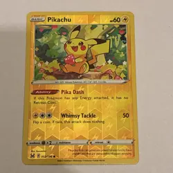 Pokemon Pikachu TCG Reverse Holo Card 052/196 Lost Origin - Image 2