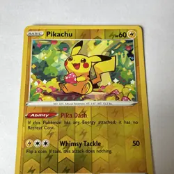 Pokemon Pikachu TCG Reverse Holo Card 052/196 Lost Origin - Image 4