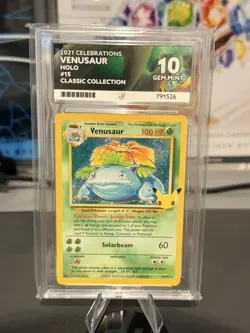 Pokemon Venusaur Holo Celebrations 25th Anniversary Ace 10 Perfect Sub Grades - Image 1