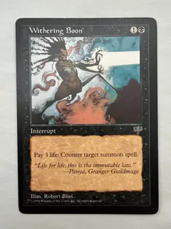 Withering Boom x1 MTG Mirage 1x Magic Very Good Light Play VG LP - Image 1