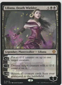 Liliana, Death Wielder 78 Commander: Lorwyn Eclipsed Magic: The Gathering NM - Image 1
