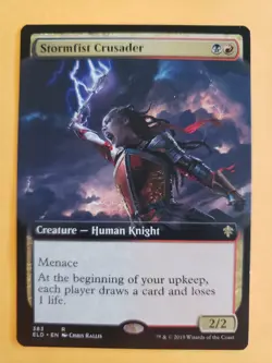 Stormfist Crusader (Extended Art) #383 Throne of Eldraine NM MTG - Image 1